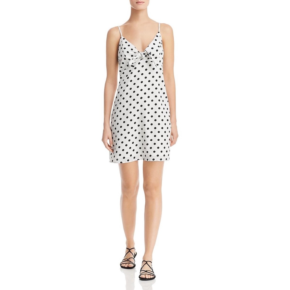 NEW Re:named Polka Dot Tie Front Mini Dress
